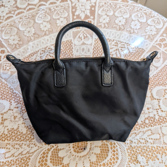a new day Handbags - a new day Black Nylon Crossbody Tote with Top Handles